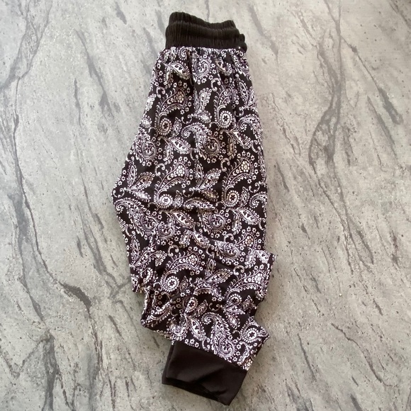 Paisley Print Loose Fit Harem Ankle Casual Pants - Picture 5 of 8